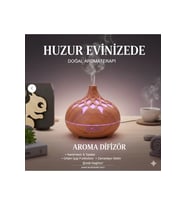Aroma Difüzör Gece Işığı 7 Led DESENLİ Nemlendirici Kumandalı Buhar Makinesi 550 ml