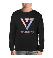 Seventeen - Logo Üçgen Siyah Çocuk Sweatshirt