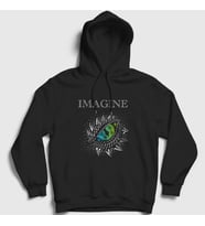Presmono Unisex Siyah Eye Imagine Dragons Kapüşonlu Sweatshirt 399527tt