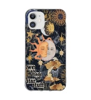 Iphone 11 Uyumlu Güneş ve Ay Desenli Şeffaf Telefon Kılıfı