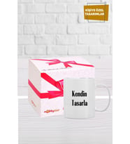 Kendin Tasarla Beyaz Porselen Bardak
