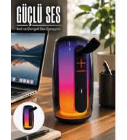 Rgb Işıklı Hoparlör Güçlü Ses Şarjlı Taşınabilir Speaker
