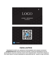 NFC ve QR Kod Özellikli Temassız Dijital Kartvizit (Siyah - Kahverengi)