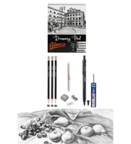 Eskiz Defteri A5 120 gr 50 yp Adel Blackline Metal Gövdeli Siyah 0.7 mm Versatil Kalem Set