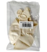 Metalik Beyaz Balon 5 li - 2 paket