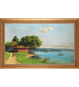 ALTIN ÇERÇEVELİ PASPARTULU TABLO CR263