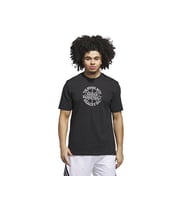 adidas Verbiage Tee Erkek Basketbol Tişörtü JX1745 Siyah