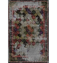 Eliana Home Baskılı, Yıkanabilir Kaymaz Taban Salon Halısı LNA1639-HY1204 100x150 cm (Siyah)