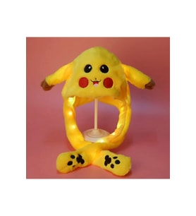Pokemon Kışlık Kalın Bere Işıklı Kulakları Oynatilabilen (Sarı)