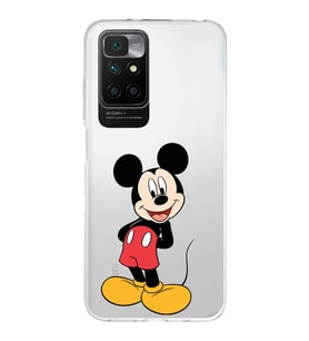 Redmi 10 2022 Uyumlu Kapak Mickey Mouse Tasarımlı Şeffaf Silikon Kılıf