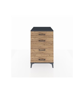 Kronos Komodin 4 Çekmeceli 60x59x96 Antrasit-Çam