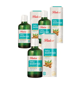 3 Kutu Tatlı Badem Yağı 50 ml Doğal Soğuk Pres Içilebilir Bitkisel Sabit Yağ Saf Badem Yağı