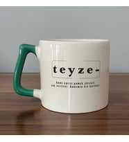 Teyze Baskılı Yeşil Kulplu D Kupa