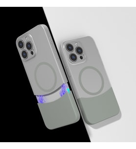 Apple iPhone 15 Pro Max Kılıf M-Safe Şarj Özellikli Mıknatıslı Zore Duble Kapak