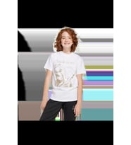 adidas Unisex Çocuk Beyaz  T-Shirt J SW MNDO GFX T JF3637