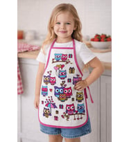 3-5 Yaş Çocuk Mutfak Önlüğü 35x50 cm – Su Geçirmez, Leke Tutmaz, Pamuk Polyester Karışımlı (Pembe-Mavi-Sarı-Beyaz)