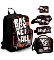Coral High Beşli İlkokul/Ortaokul Çanta Seti - Siyah Basketbol - Erkek Çocuk