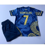 R.e.a.l Madridd Cristiano Ronaldo LACİVERT Dragon Özel Tasarım Çocuk Forması 2li set