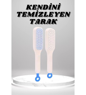 Northcity Silikon Yumuşak Sıkı Dişli Sihirli Geri Çekilebilir Tarak - Kendini Temizleyen Saç Fırçası