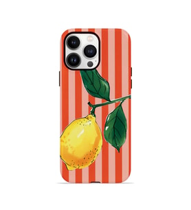 iPhone 13 Pro Max Vorian Çift Katmanlı Kılıf Sicilian Lemon Red Stripe