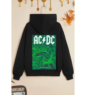 Çocuk Baskılı Sweatshirt (Siyah)