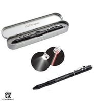Kişiye Özel Lazer ve Işık Aydınlatma Özellikli TouchPen Fonksiyonlu Özel Metal Kutuda Premium VIP Roller Kalem - Godtik LLC