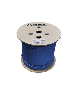 AGER AC-600-5-BL 500MT U/UTP CAT6 LS0H HELOJEN FREE Mavi 250MHZ 23AWG %100 Bakır Cat6 Kablo