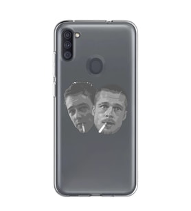 Samsung Galaxy M21 Uyumlu Fight Club Desenli Şeffaf Telefon Kılıfı