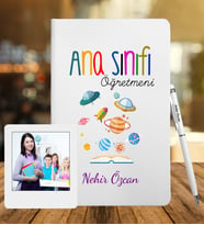 Ana Sınıfı Öğretmenlerine Özel Defter Kalem & Fotoğraflı İnstagram Çerçeve Hediye Seti