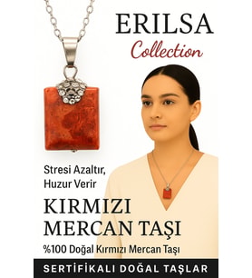 Sertifikalı Zirkon Taşlı Model Kırmızı Mercan Taşı Kolye – Stresi Azaltan ve Huzur Veren Doğal Taş (Çok Renkli)