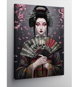 Kanvas Tablo Geleneksel Japon Geisha Kadın