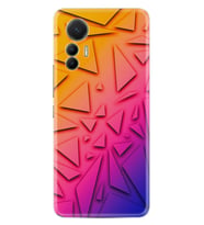 Xiaomi 12 Lite Kılıf Silikon Desen Özel Seri Üçgenler 1635