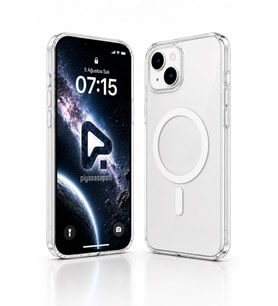 Şeffaf Mika Sararmaz Sert Magsafe Kılıf iPhone 15