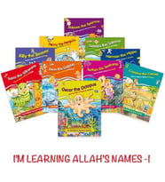Allahın İsimlerini Öğreniyorum - 1 (10 Kitap Set İngilizce)