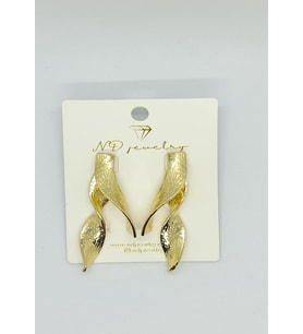 Gold Dalga Form Küpe