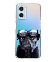 PrintiFy Oppo A96 4G ile Uyumlu Köpek 3 Kamera Korumalı Şeffaf Kılıf