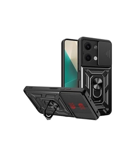 Northcity Xiaomi Poco X6 Kılıf Pars Lens Yüzüklü Silikon - Siyah