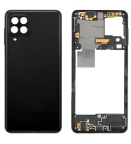 Samsung Galaxy A22 - SM-A225F 4G FULL Kasa Arka Kapak Takım SİYAH