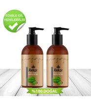 Rekze 2 Adet Natura Kokusuz Yenilebilir Vucut Masaj Yağı 120 Ml