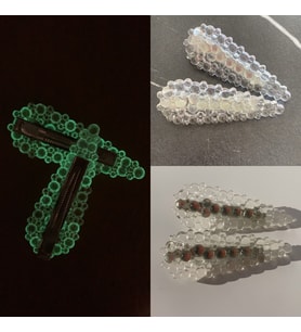Fosforlu Neon Parlak Yeşil Renk Gümüş Pens Kıskaçlı Damla Şekil 2'li Saç Tokası El Yapımı Epoksi