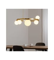 Oliva 5'li Halka Sarkıt Avize RA-AVZ- 9145-38-72 (Gold)