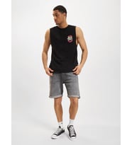 Jack & Jones Erkek Kolsuz Baskılı Oversize T-shirt - 12256261 (Siyah)
