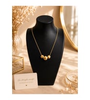 Çelik Gold Triple Dolgulu Kolye