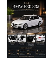 1:24 BMW F30 335i Beyaz Diecast Metal Model Araba Açılır Kapı ve Kaput