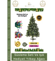 #NoelPaketi Yılbaşı Çam Ağacı Sık Dallı Kaliteli Lüks Dekoratif Büyük Boy Noel Paketi 210 Cm 580 Dal