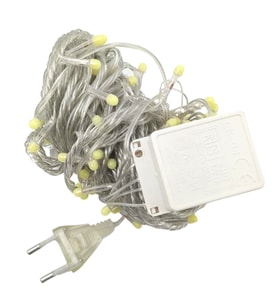 10 M 100 Led Damla Uçlu Led Işık Beyaz Işık Şeffaf Kablo