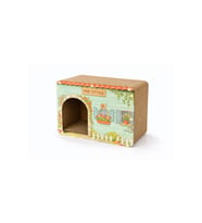 Shebo Loft 2'si 1 arada Kedi Evi ve Tırmalama - Değiştirilebilir Ön Panel - Catnip Hediyeli