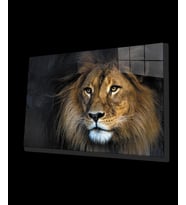 Aslan Hayvan Cam Tablo 4mm Dayanıklı Temperli Cam
