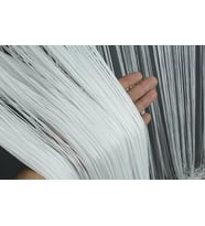 İP PERDE İNCE ZİNCİR KIRIK BEYAZ RENK 300 x 280 CM
