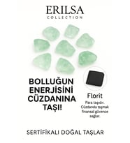 Sertifikalı Ham Cüzdan Boy Yeşil Florit Taşı Kütle - Zihinsel Denge ve Günlük Enerji Temizliği (Çok Renkli)
